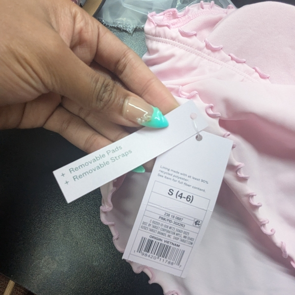 Pink Ruffled Strapless Top - Picture 4 of 4